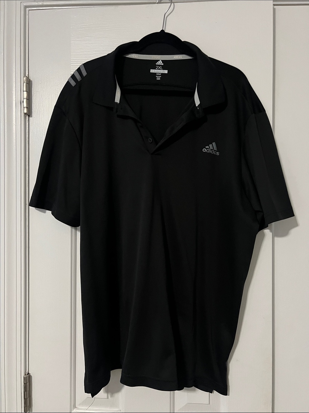 Adidas Men’s Polo with Subtle Logo and Shoulder Stripes